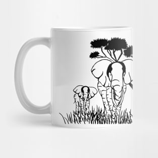 Elephant and baby Mug